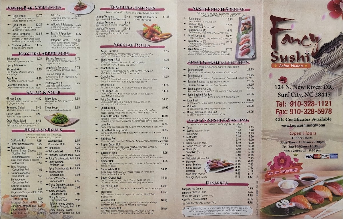 Fancy Sushi Asian Fusion Photo Menu 4