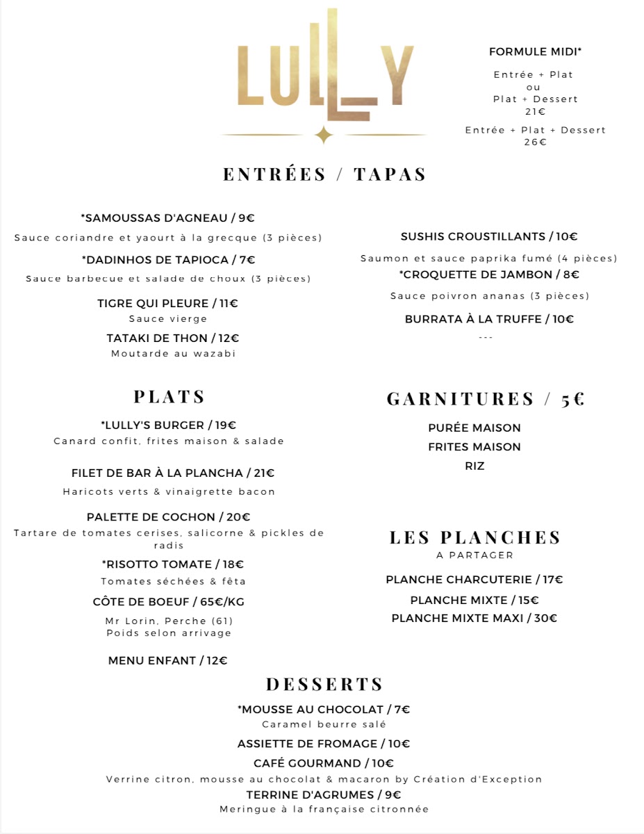 Lully Restaurant Photo Menu 2