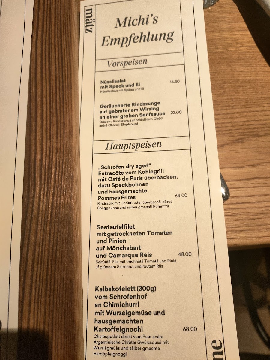 Mätz Dine Photo Menu 6