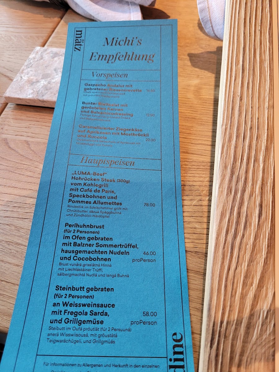 Mätz Dine Photo Menu 8