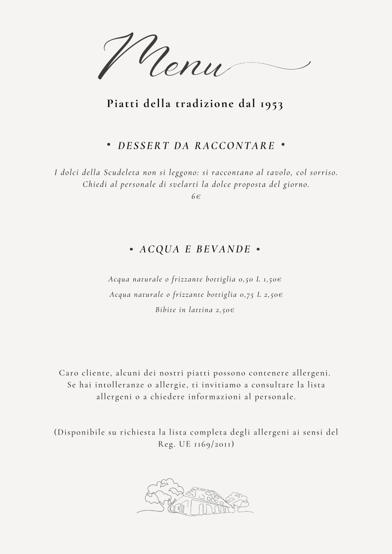 Trattoria La Scudeleta Photo Menu 1