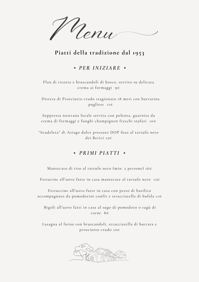 Trattoria La Scudeleta Photo Menu 2