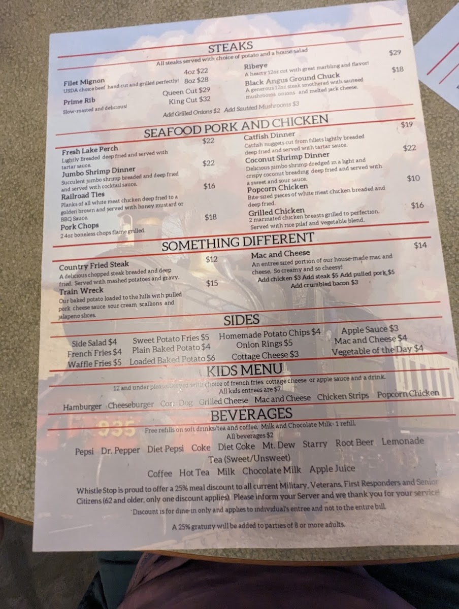 Whistle Stop Restaurant Photo Menu 7