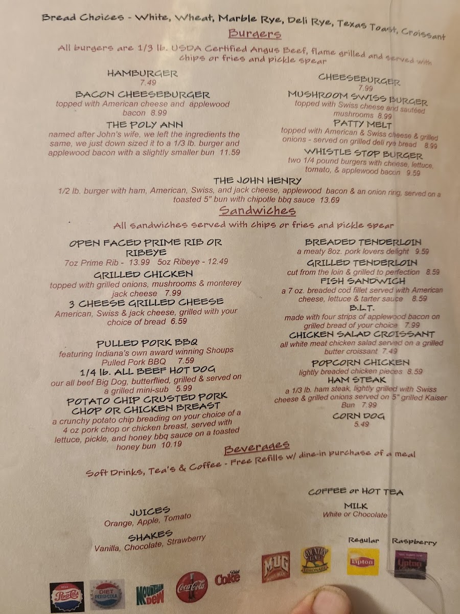 Whistle Stop Restaurant Photo Menu 8