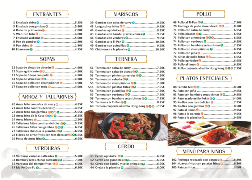 Restaurante Chino Qingdao Photo Menu 1
