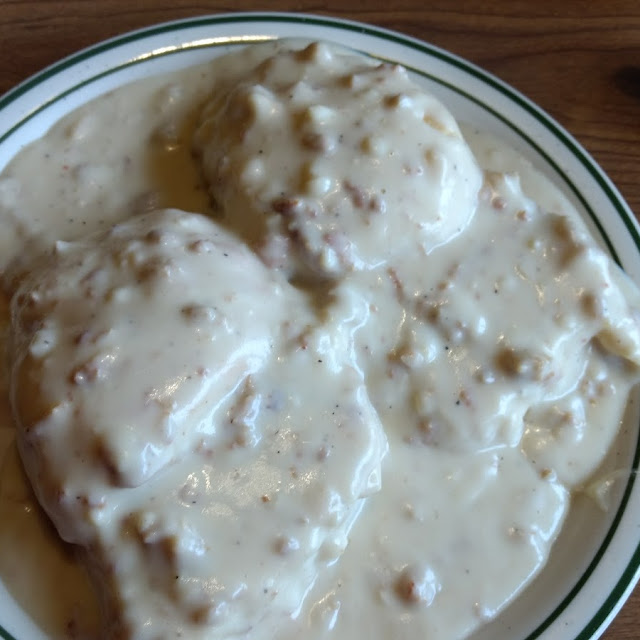 Biscuits and Gravy with a Side of Bacon
