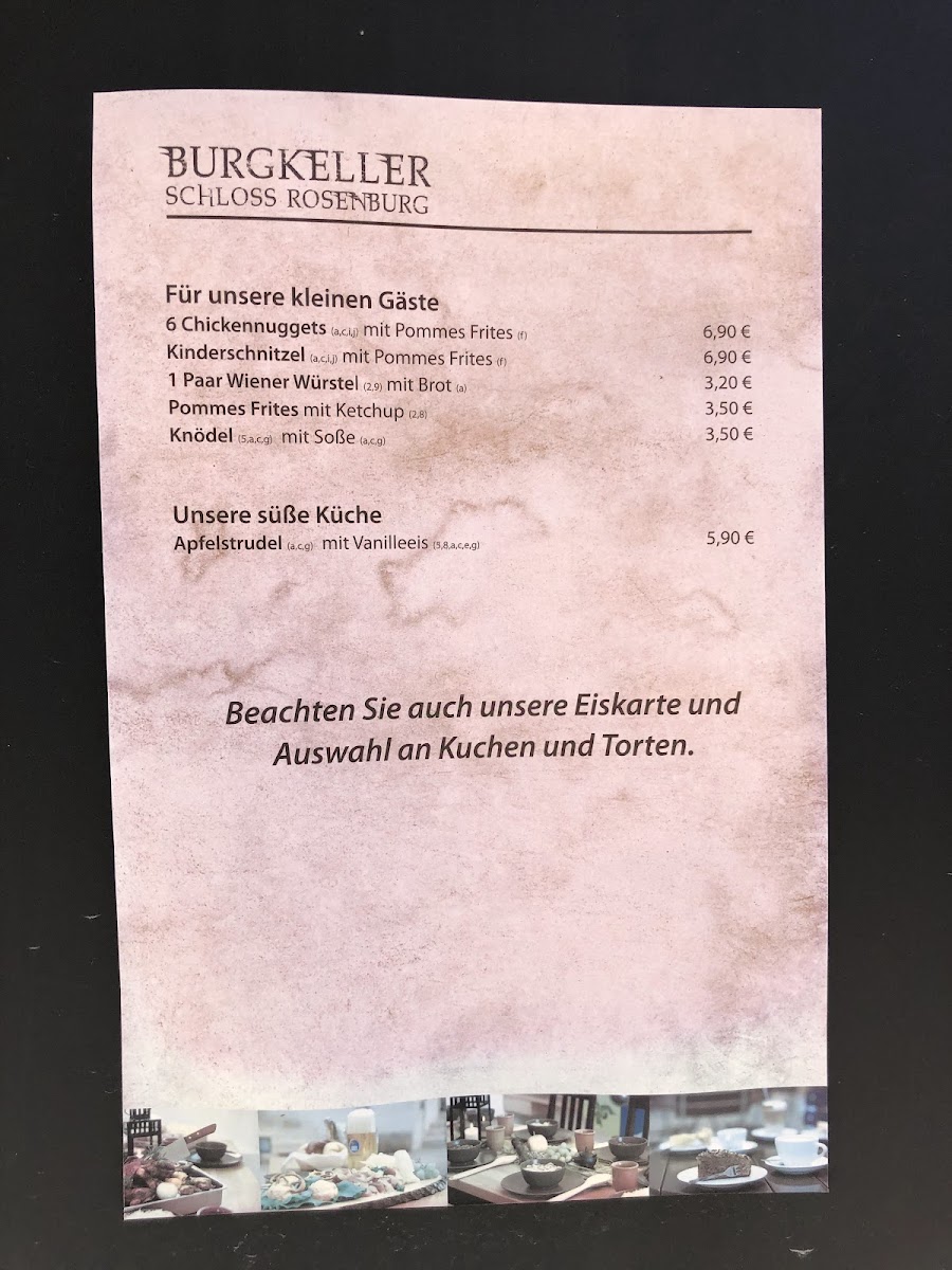 Burgkeller in der Rosenburg Photo Menu 3