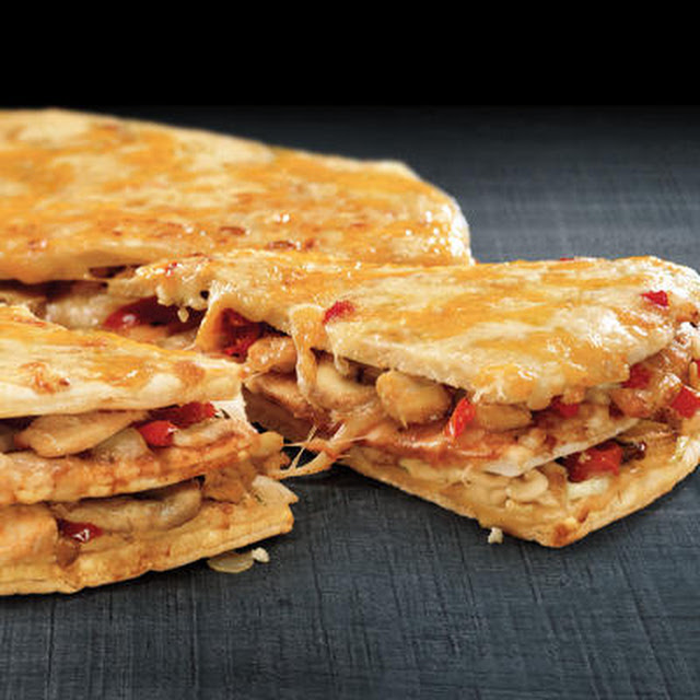 Three Layers of a Large Sweet Chilli Chicken Triple-Decker from Debonairs Pizza