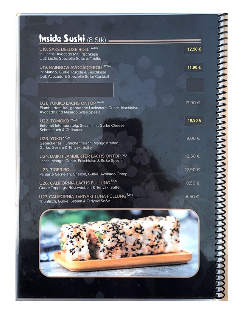 San Ho - ASIA CUSINE SUSHI Photo Menu 2