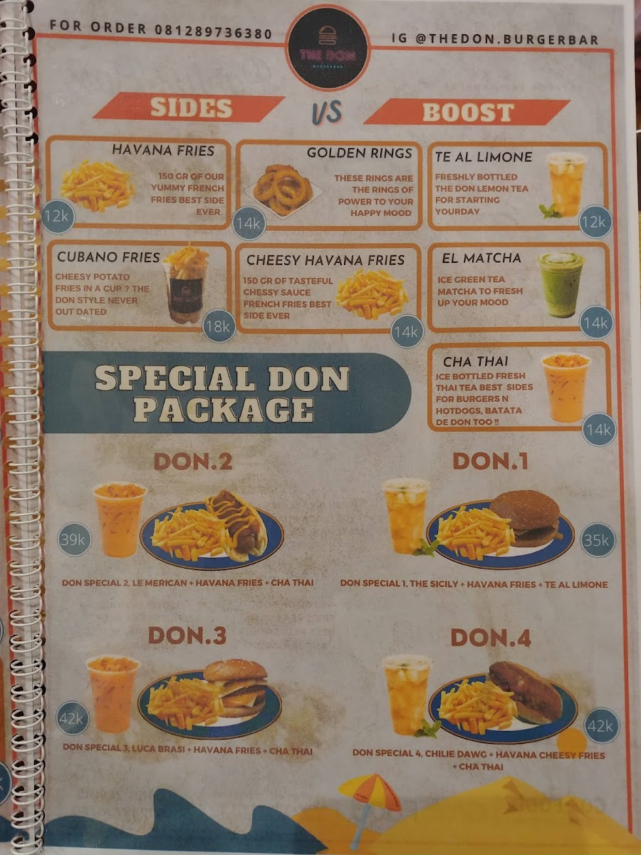 The Don Burgerbar & Coffee Photo Menu 2