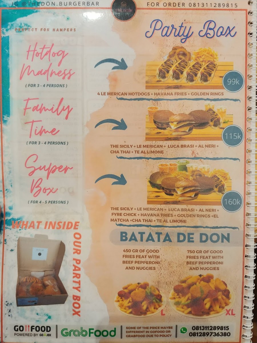The Don Burgerbar & Coffee Photo Menu 3