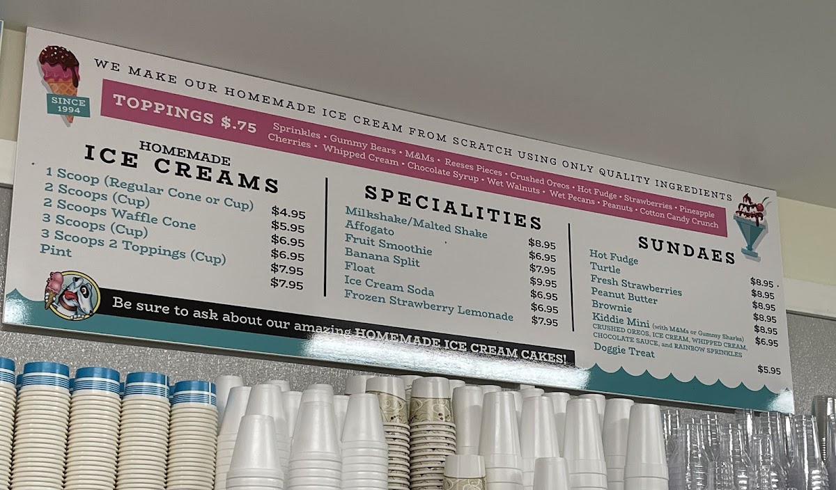 Big Buck's Homemade Ice Cream Photo Menu 2