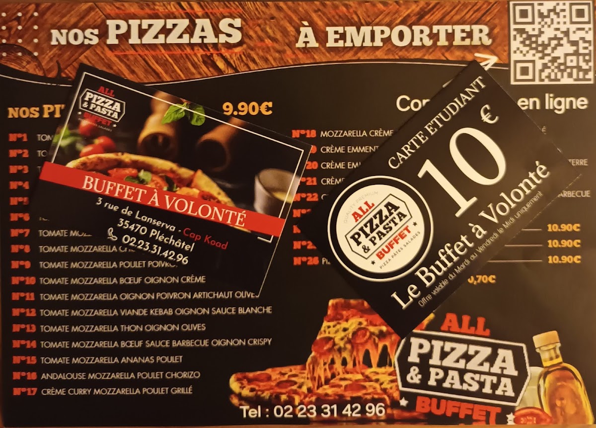 ALL PIZZA & PASTA BUFFET - Bain-de-Bretagne Photo Menu 5