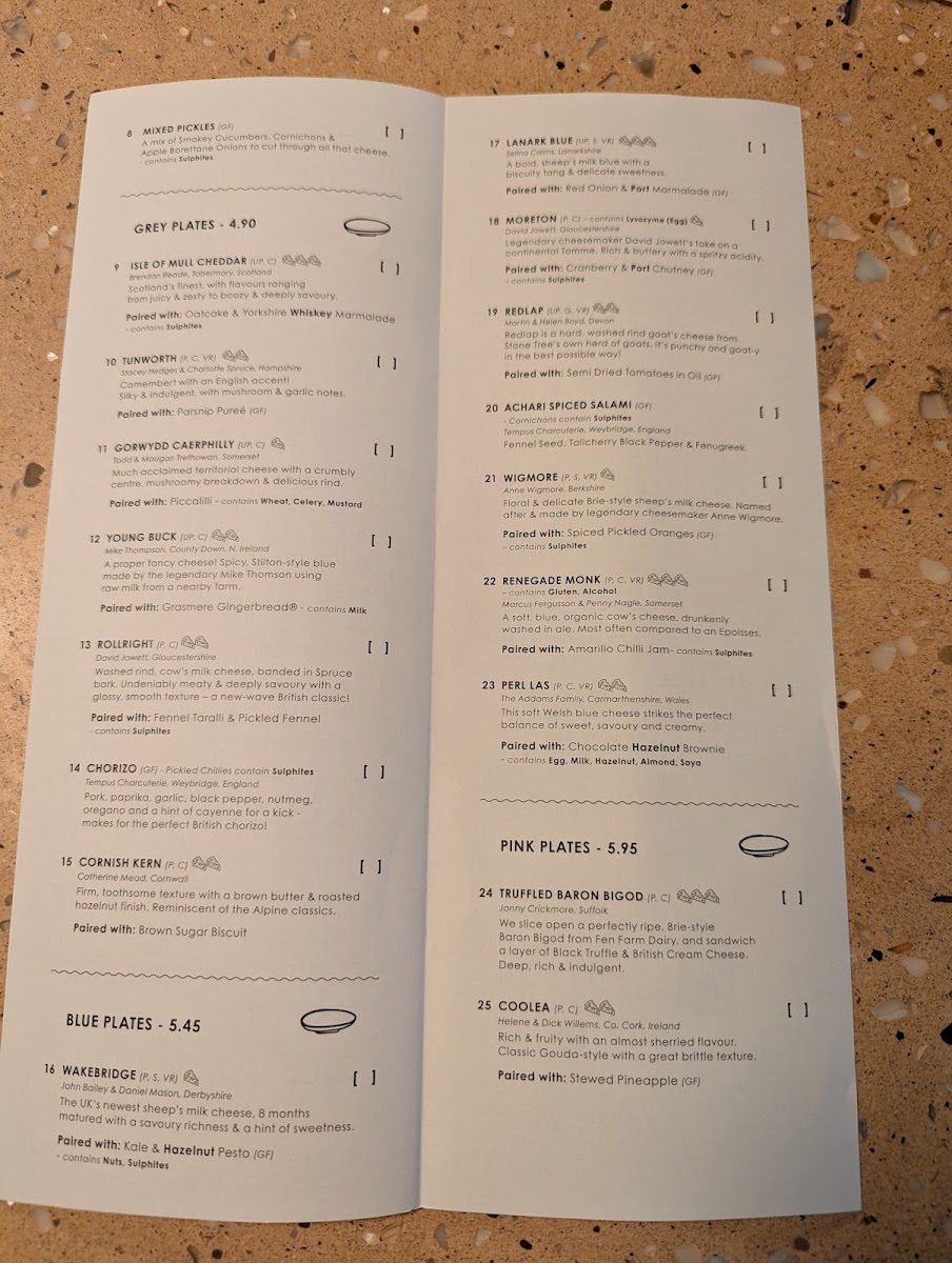 Pick & Cheese - Covent Garden Photo Menu 1