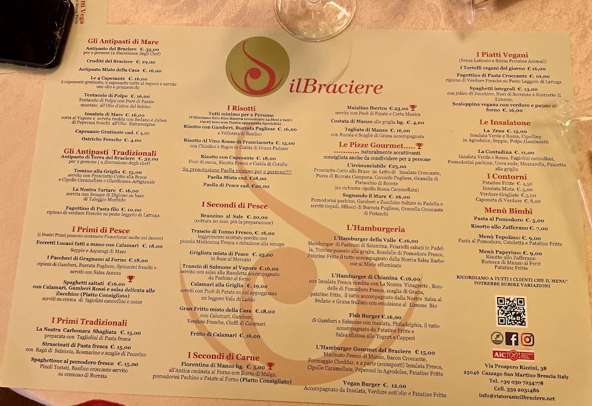 Ristorante Pizzeria Il Braciere Photo Menu 1