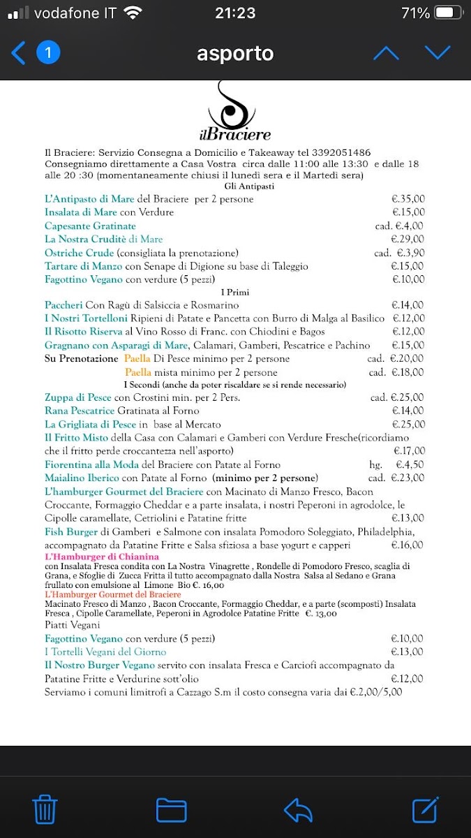 Ristorante Pizzeria Il Braciere Photo Menu 8