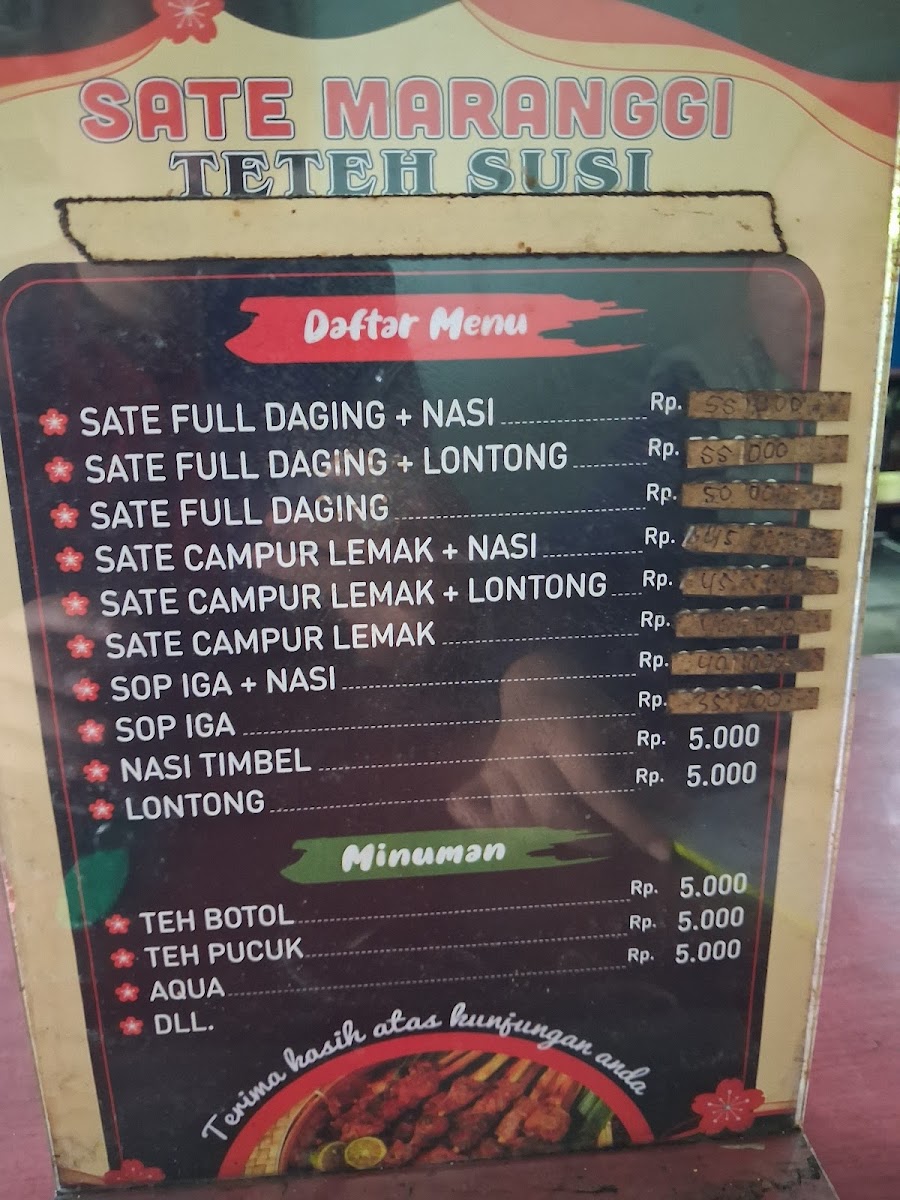 Sate Maranggi Teh Susi Cabang ke-2 Photo Menu 2