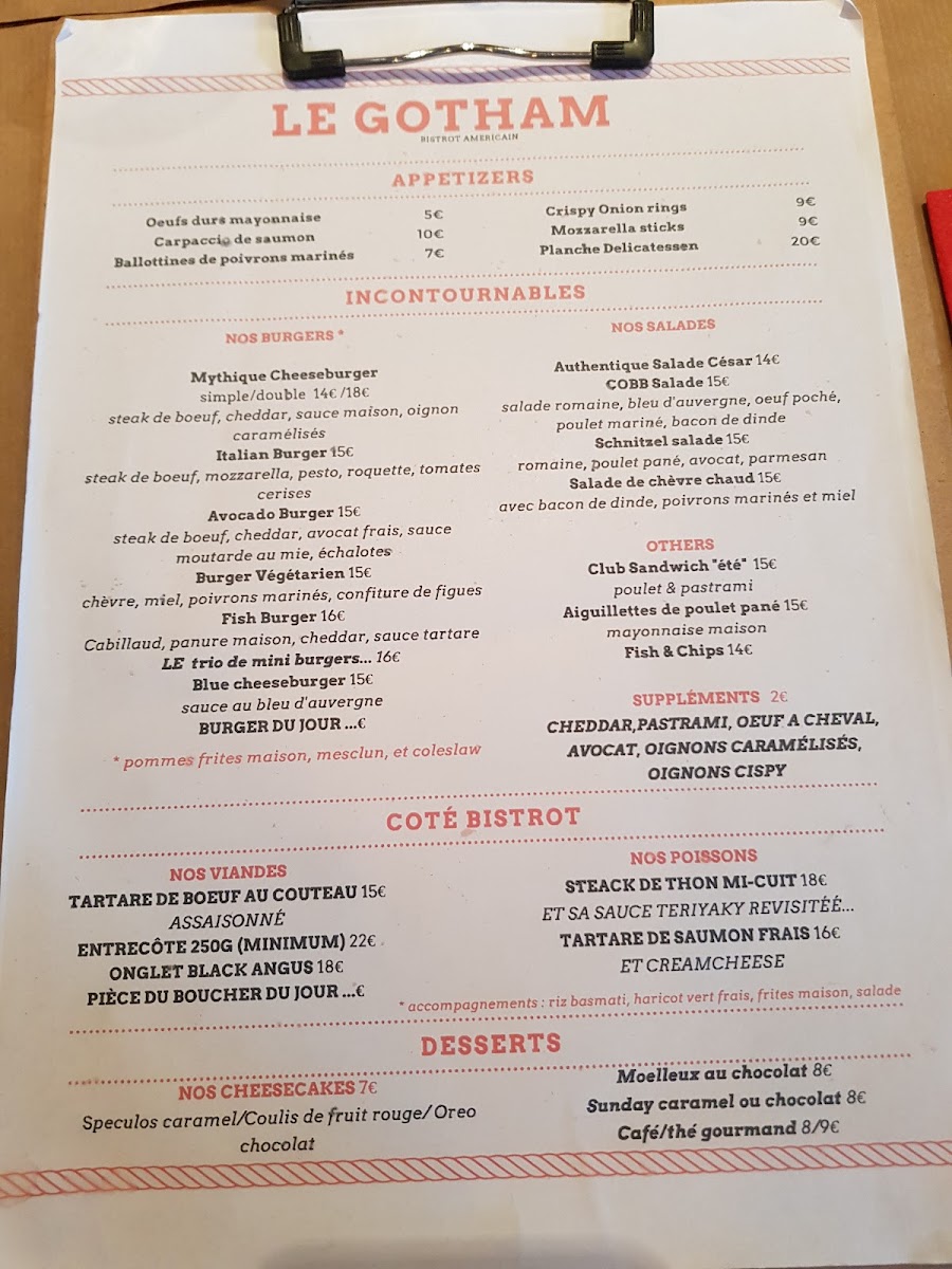 Le Gotham Photo Menu 1