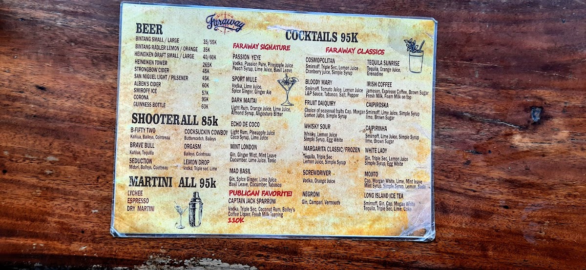 Faraway Sports Bar & Grill Photo Menu 2