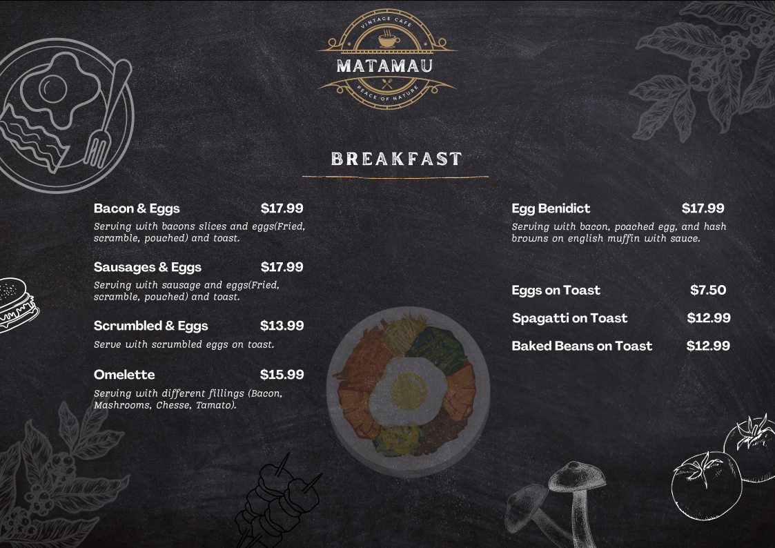 Country Cafe (Matamau Diner) Photo Menu 3