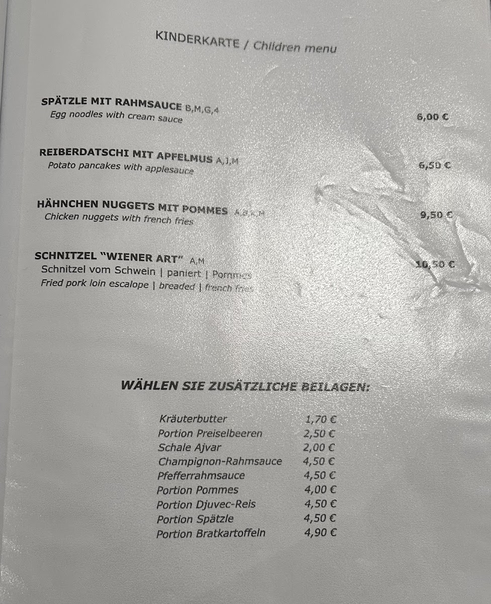 BOSNA Restaurant 'Metzgerstubn' Photo Menu 10