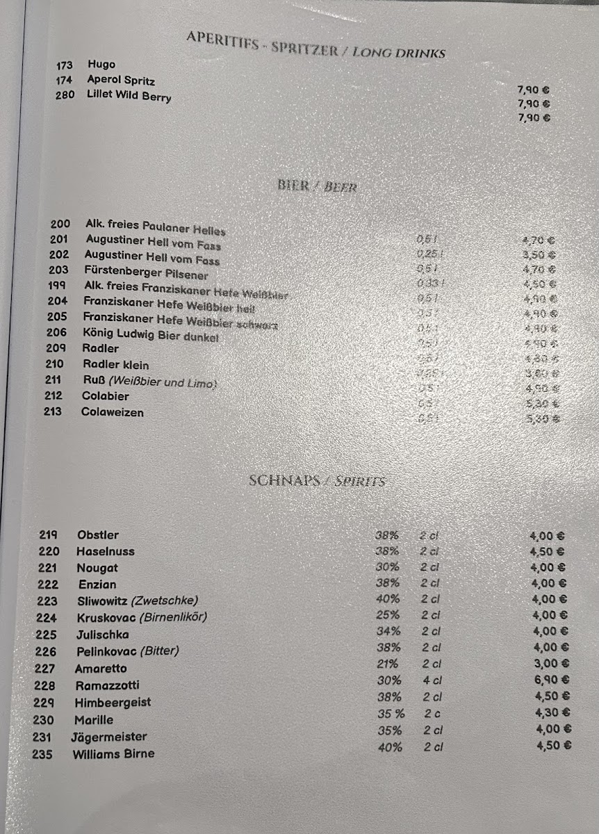 BOSNA Restaurant 'Metzgerstubn' Photo Menu 5