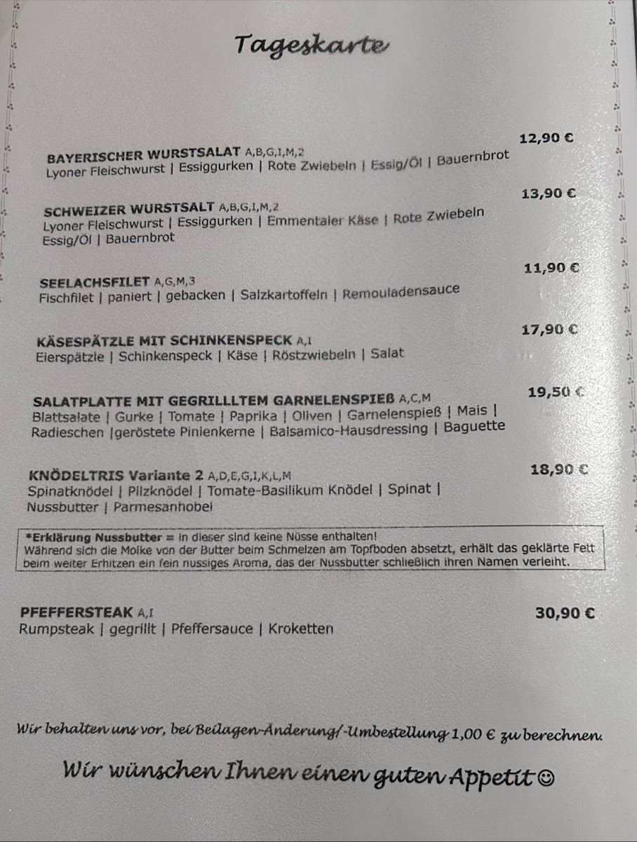 BOSNA Restaurant 'Metzgerstubn' Photo Menu 9
