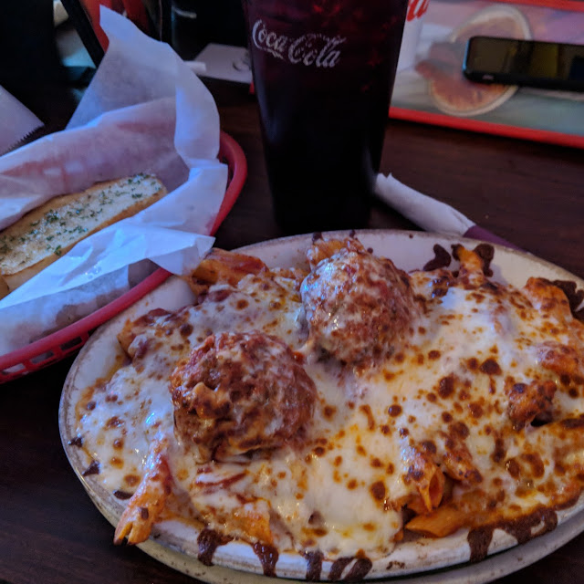 Baked Mostaccioli with Meatballs