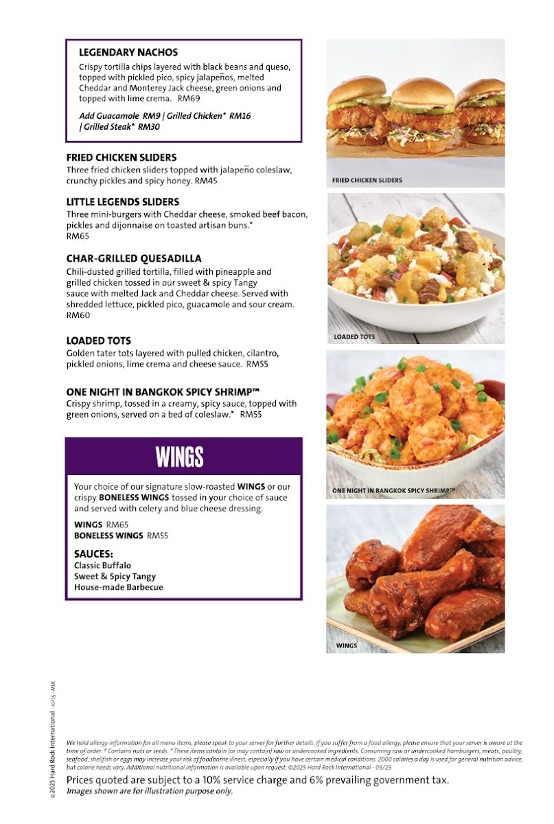 Hard Rock Cafe Melaka Photo Menu 4
