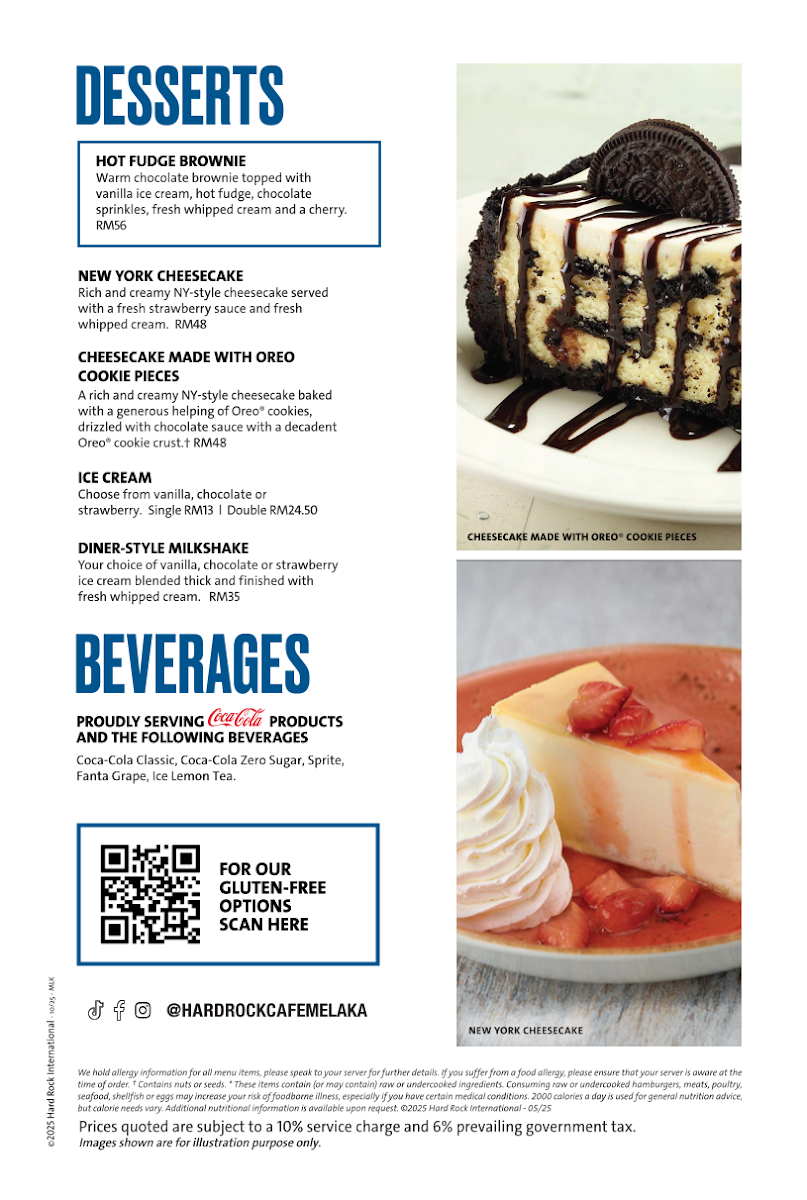 Hard Rock Cafe Melaka Photo Menu 8