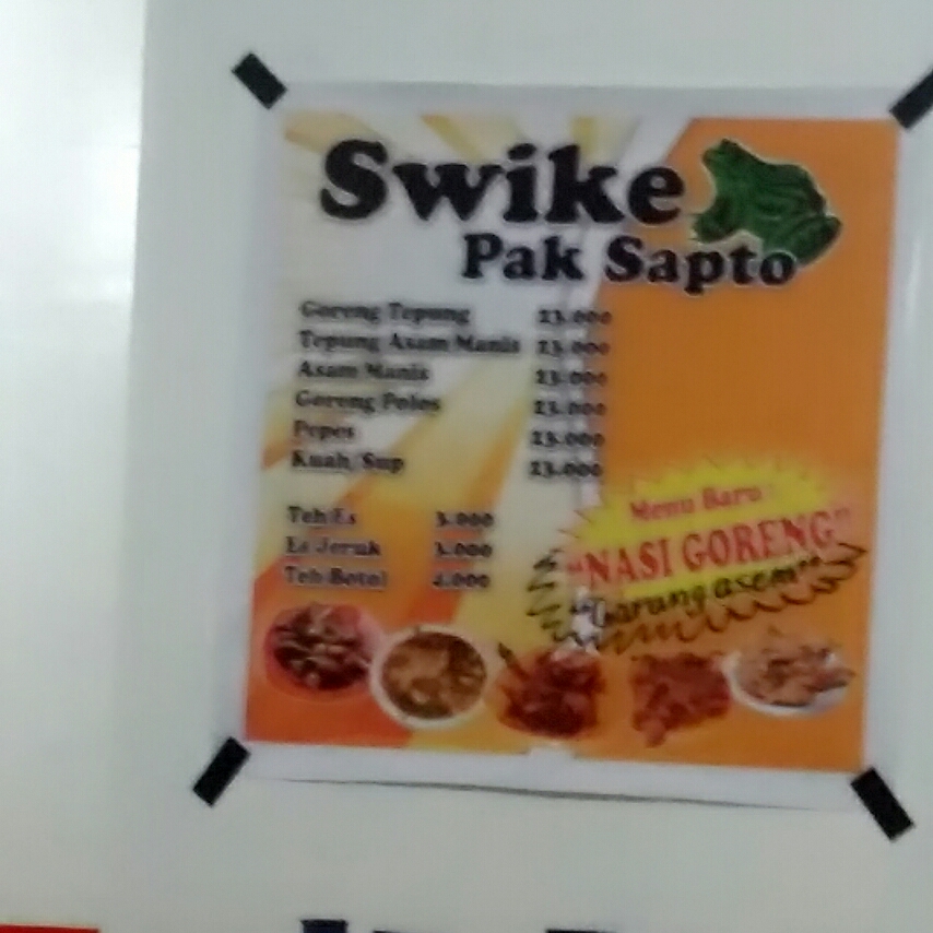 Sweke Kodok Pak Sapto Photo Menu 10