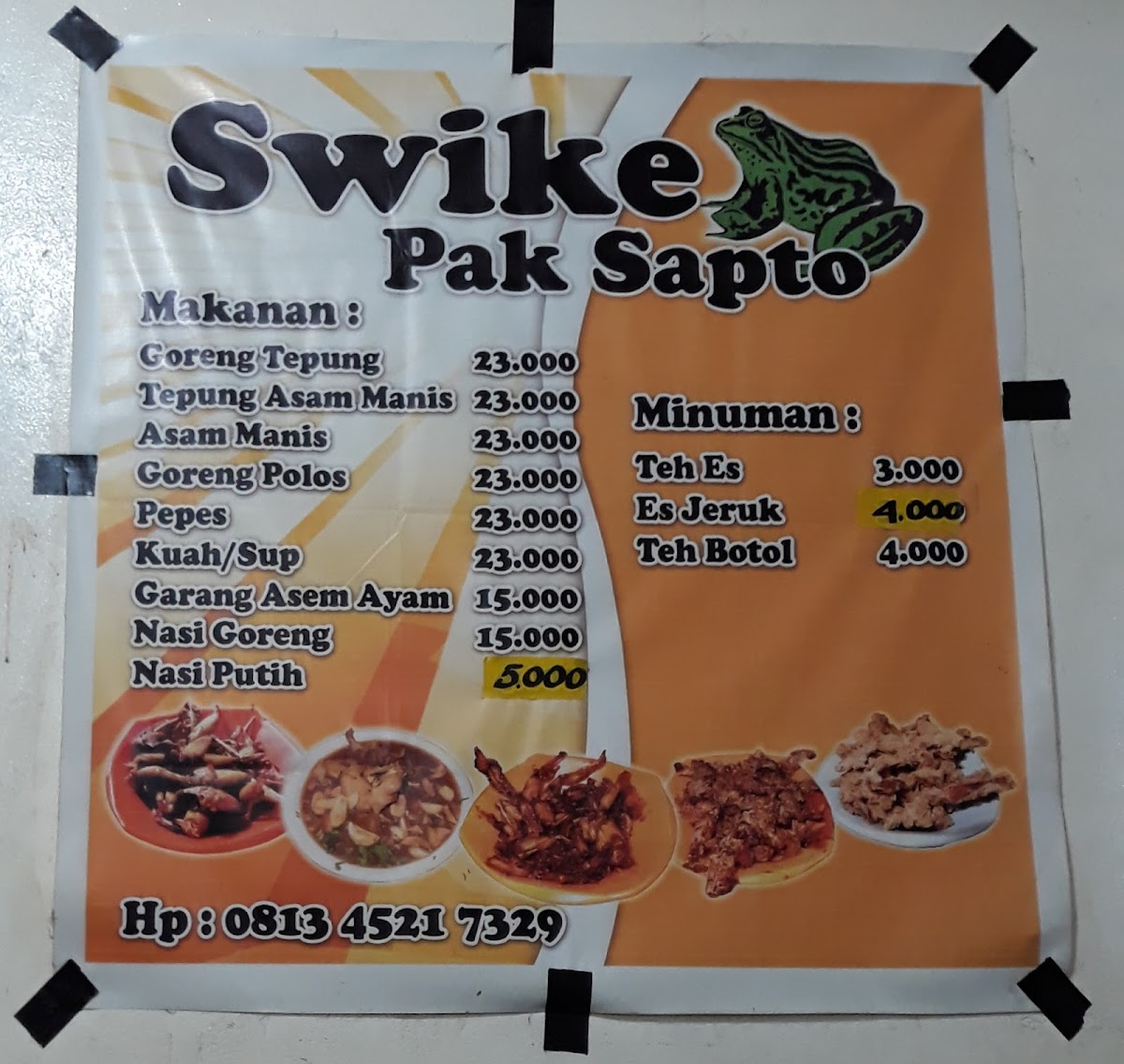 Sweke Kodok Pak Sapto Photo Menu 3