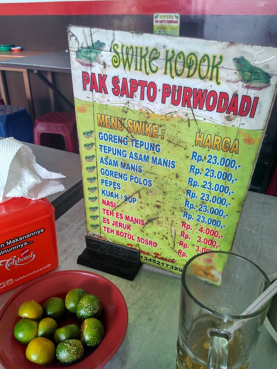 Sweke Kodok Pak Sapto Photo Menu 6