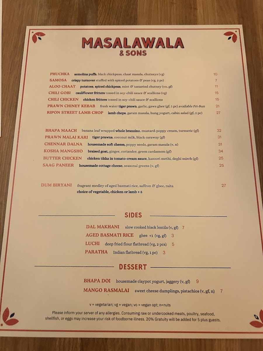 Masalawala & Sons Photo Menu 3