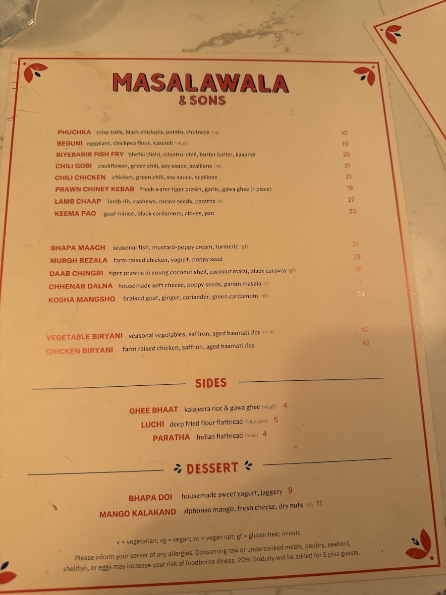 Masalawala & Sons Photo Menu 8