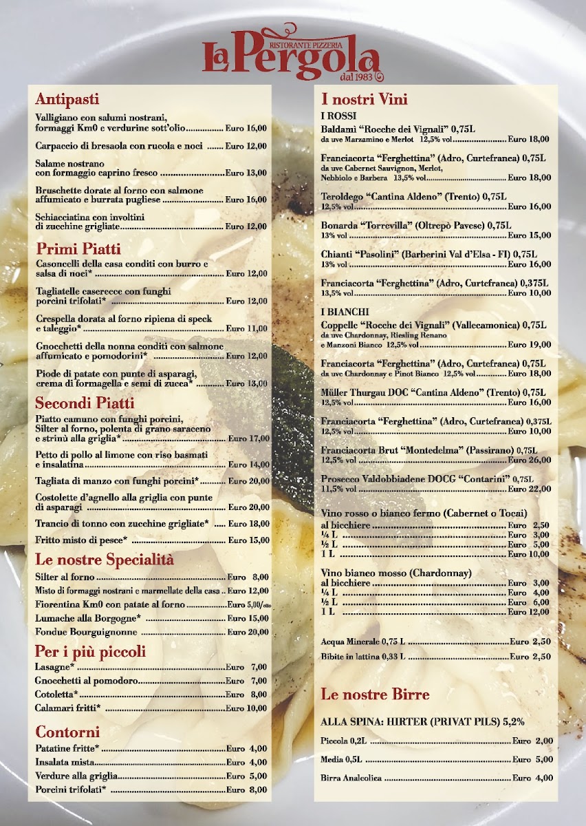 Ristorante La Pergola Photo Menu 2