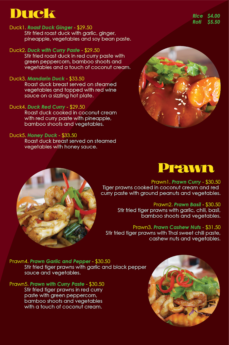 Amazing Thai Restaurant Photo Menu 3