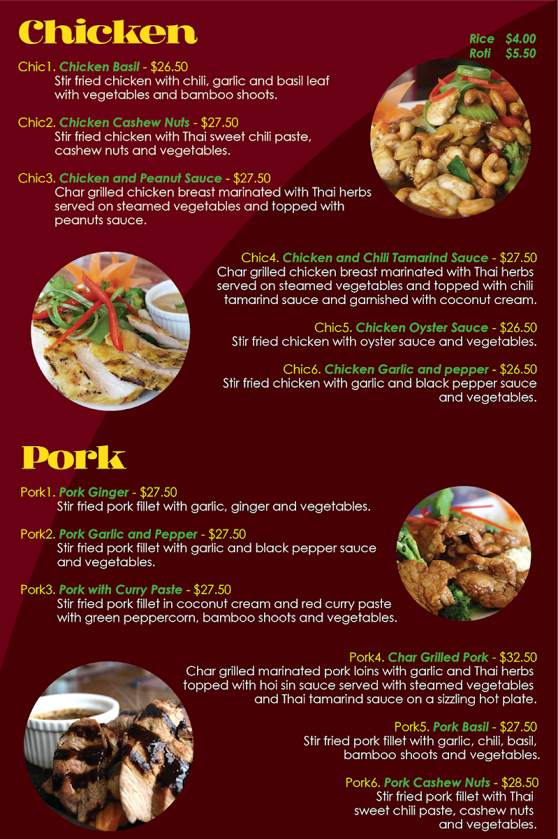 Amazing Thai Restaurant Photo Menu 4