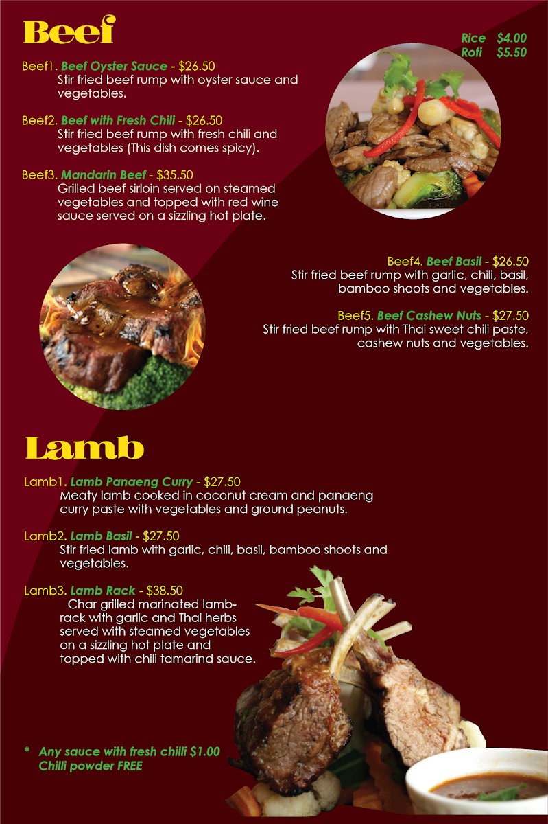 Amazing Thai Restaurant Photo Menu 5