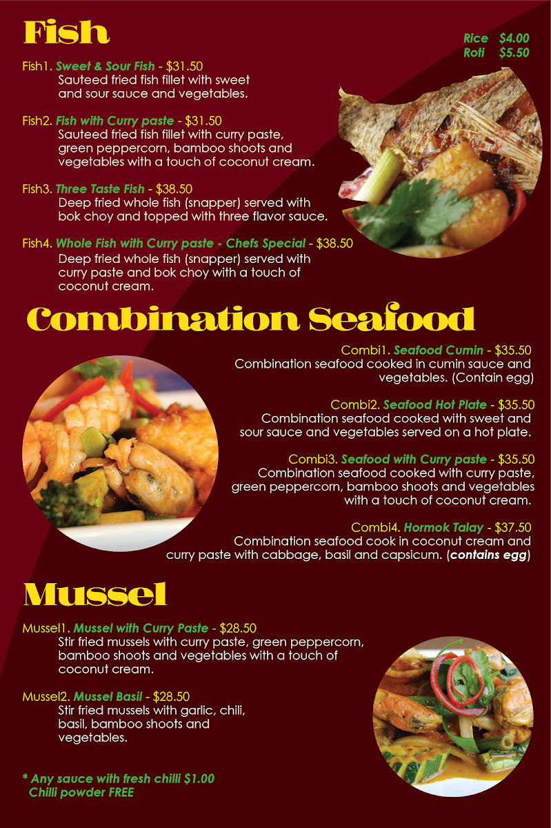 Amazing Thai Restaurant Photo Menu 8