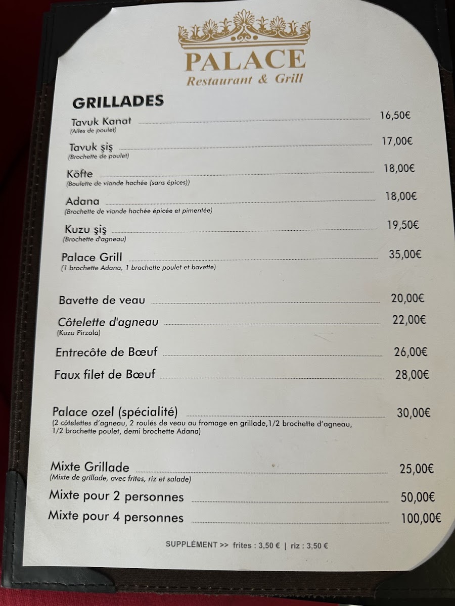 palace restaurant turc Photo Menu 3