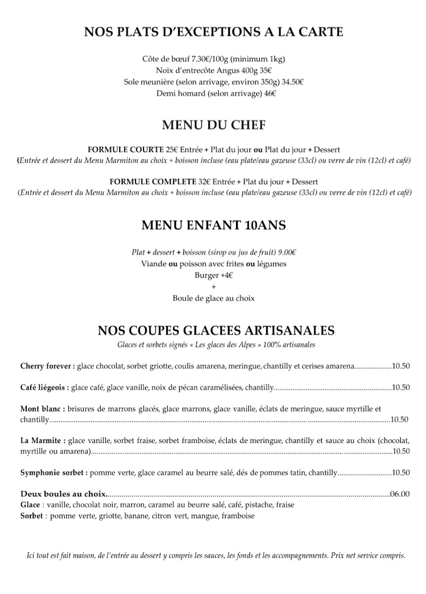 La Marmite - restaurant français Photo Menu 7