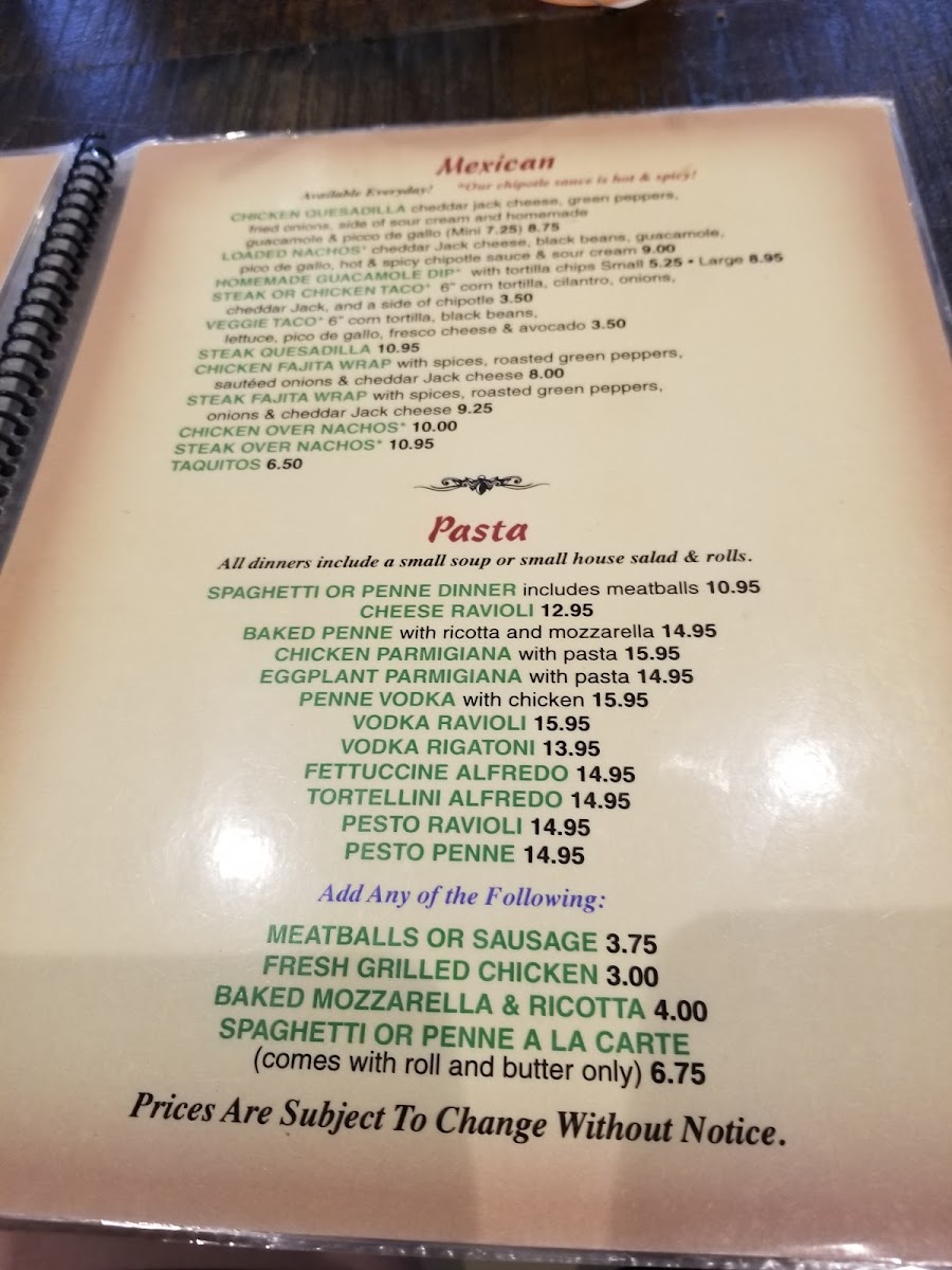 Meglio Pizzeria Photo Menu 3