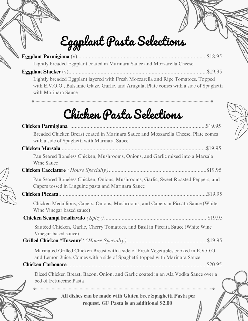 Bambino's Bistro Photo Menu 5