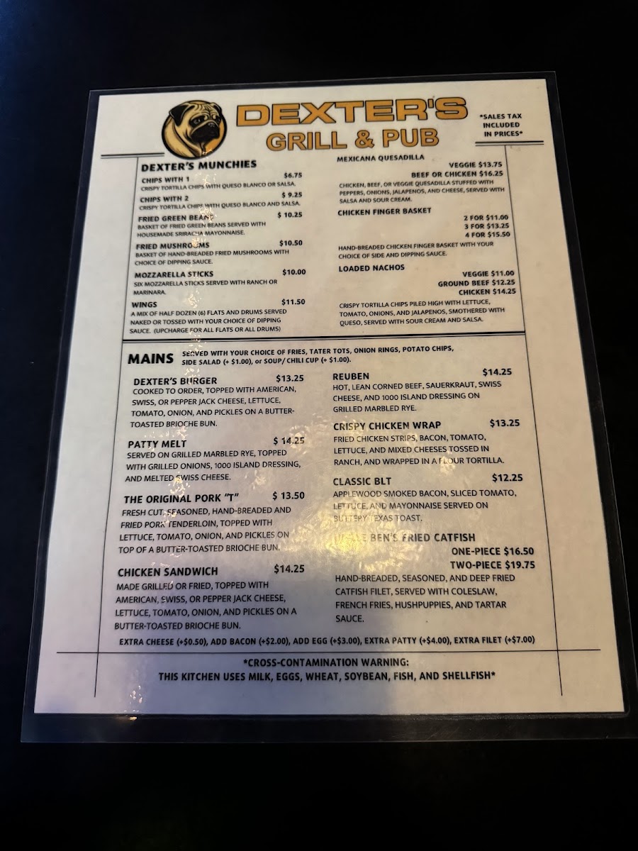 Dexter's Grill and Pub Photo Menu 1