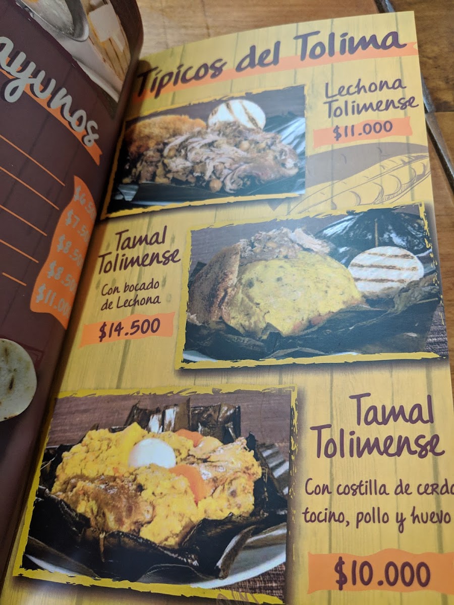 Delicias del Tolima Photo Menu 1