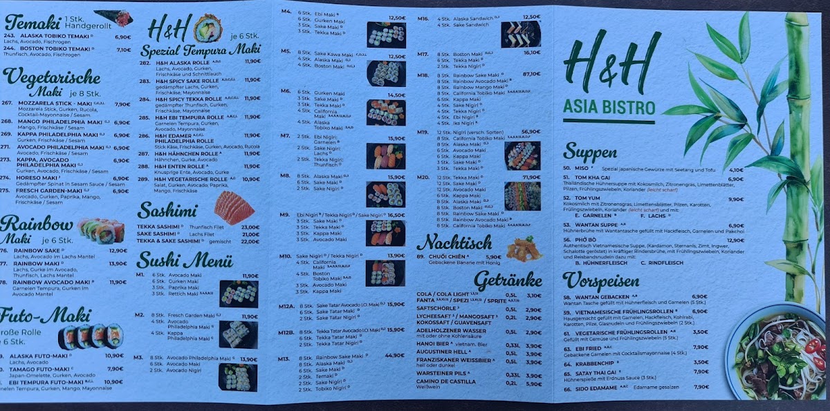 H&H Asia Bistro Photo Menu 2