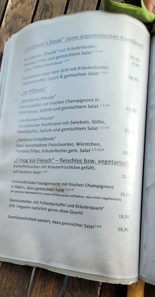 Zur Sattlerei Photo Menu 1