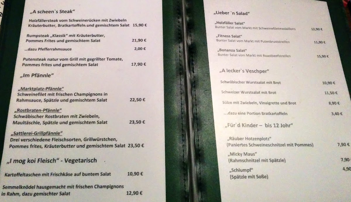 Zur Sattlerei Photo Menu 10