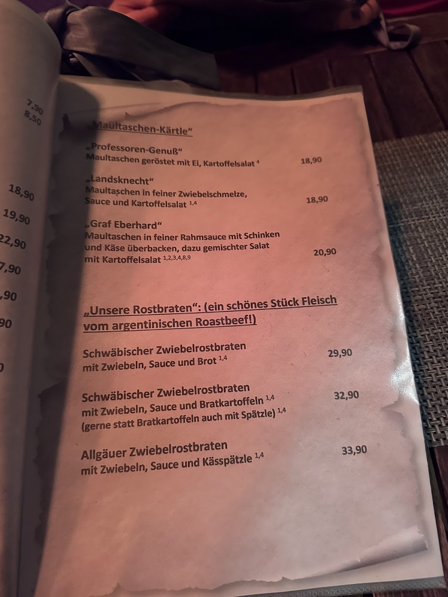 Zur Sattlerei Photo Menu 3
